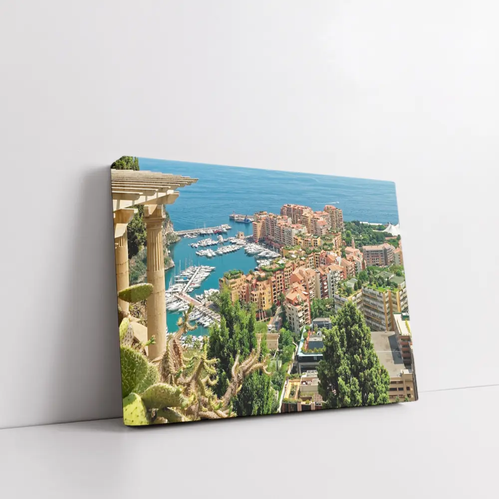 Monaco Harbor Aerial View Mediterranean Coast – Wall Art