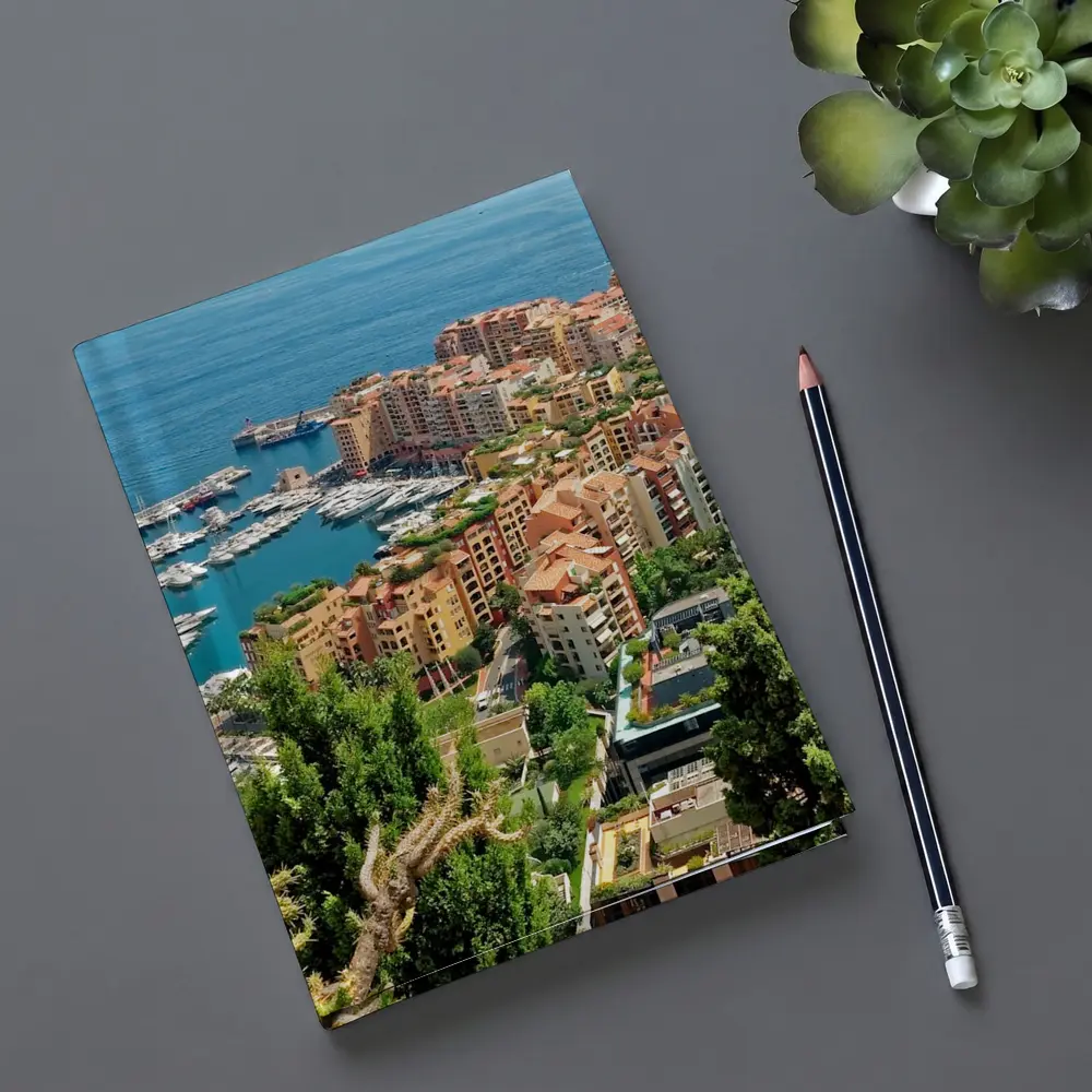 Monaco Harbor Aerial View Mediterranean Coast – Notebooks