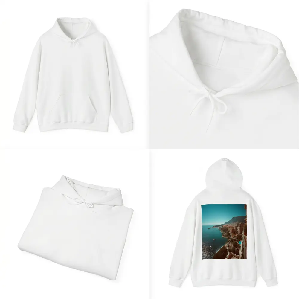 Monaco Coastline Aerial View Mediterranean Sea – Hoodies