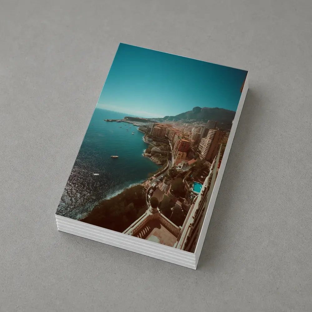 Monaco Coastline Aerial View Mediterranean Sea – Postcards