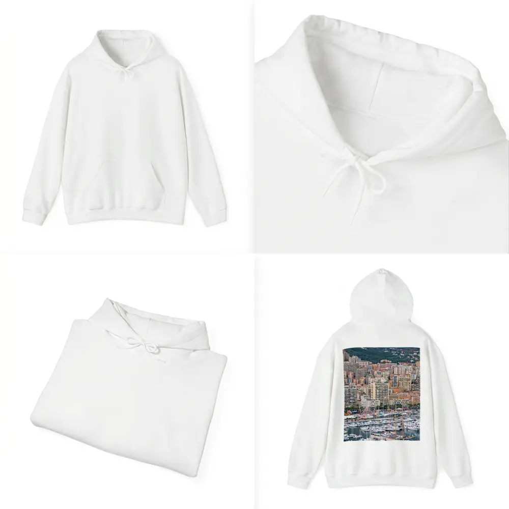 Monaco Harbor Skyline Hillside City View – Hoodies