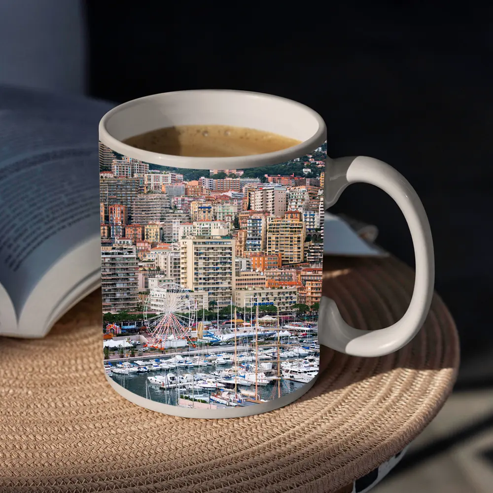Monaco Harbor Skyline Hillside City View – Mugs