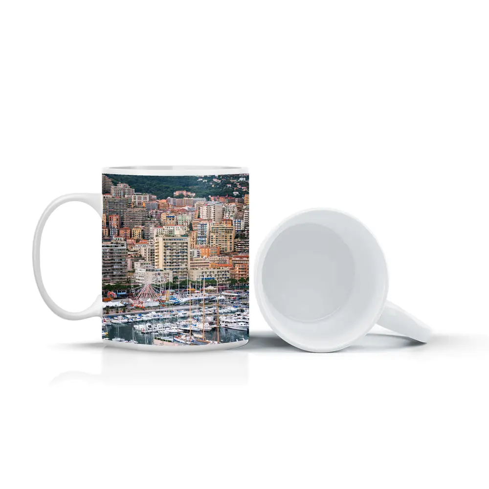 Monaco Harbor Skyline Hillside City View – Mugs