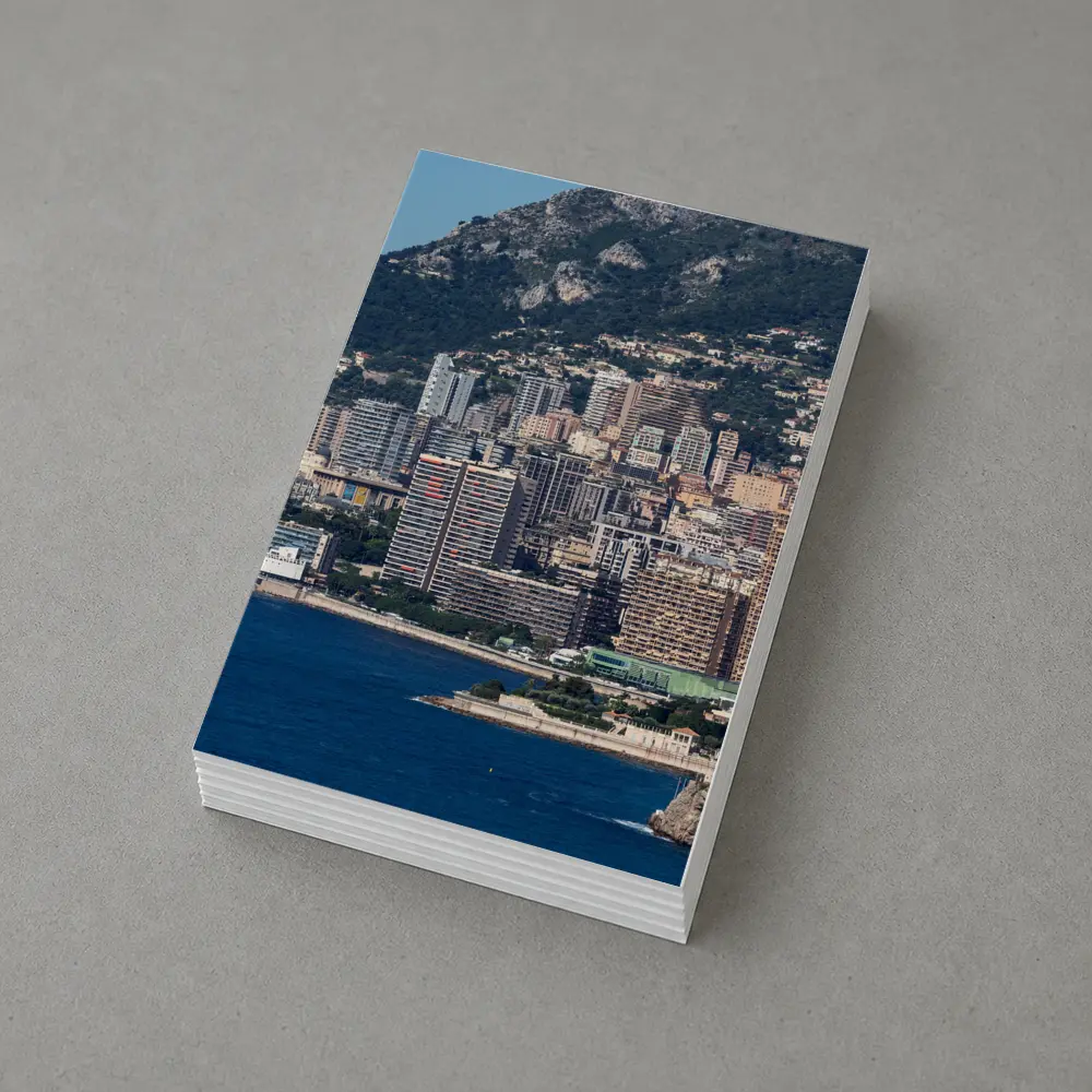 Monaco Skyline Coastal City Mountain View – Postcards
