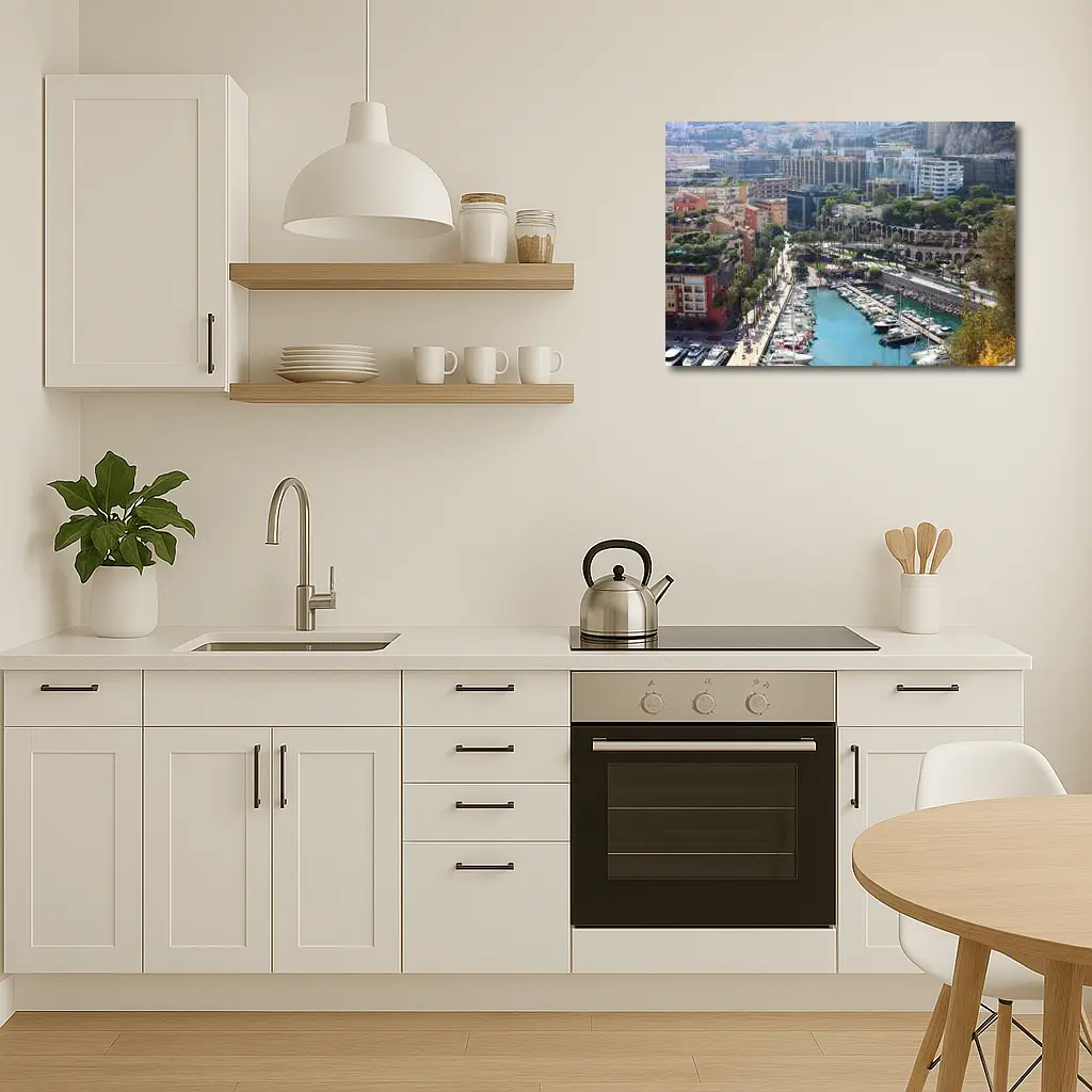 Monaco Harbor Aerial View With Yachts – Wall Art