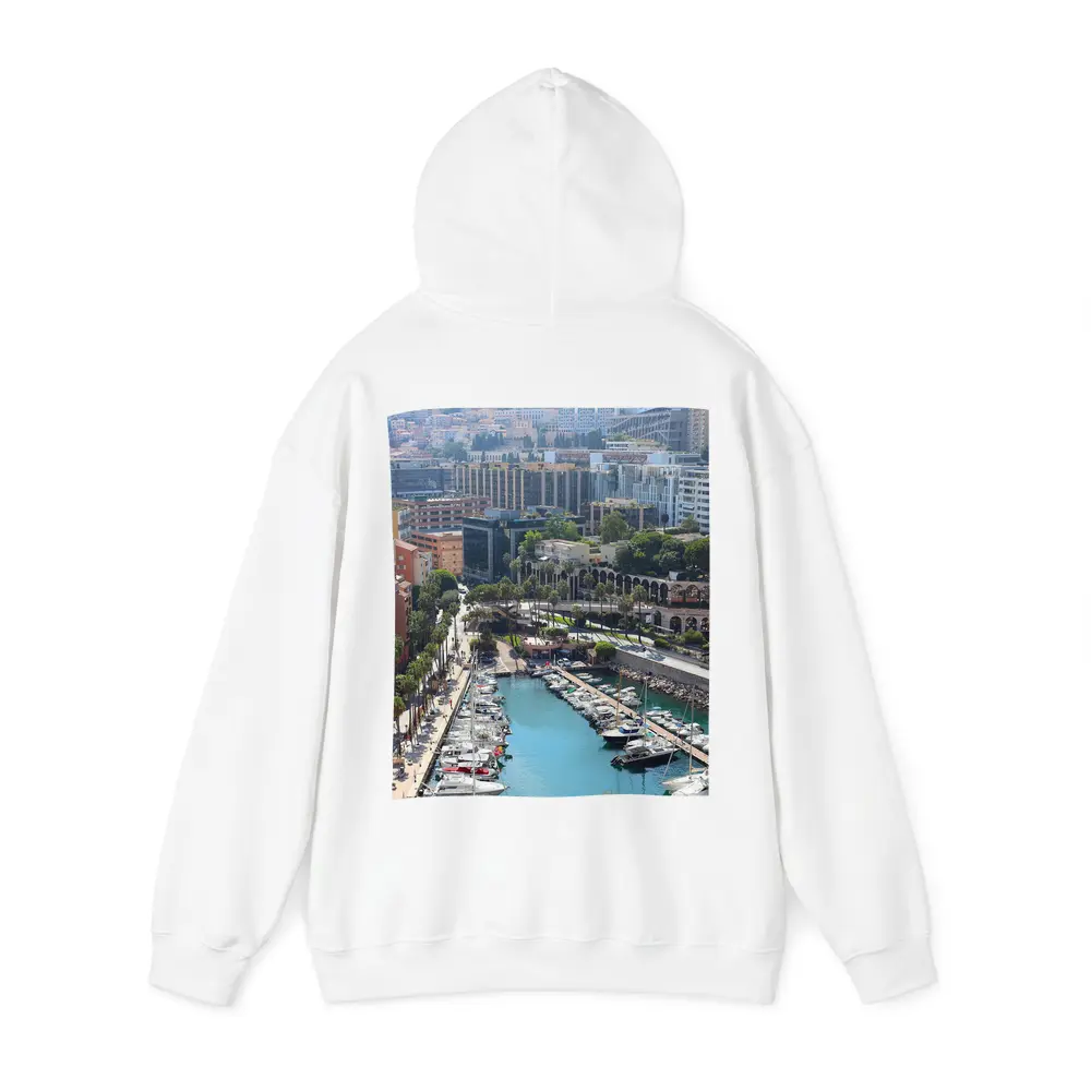 Monaco Harbor Aerial View With Yachts – Hoodies