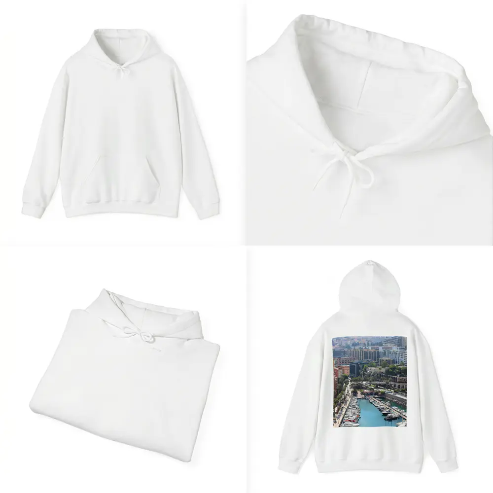 Monaco Harbor Aerial View With Yachts – Hoodies