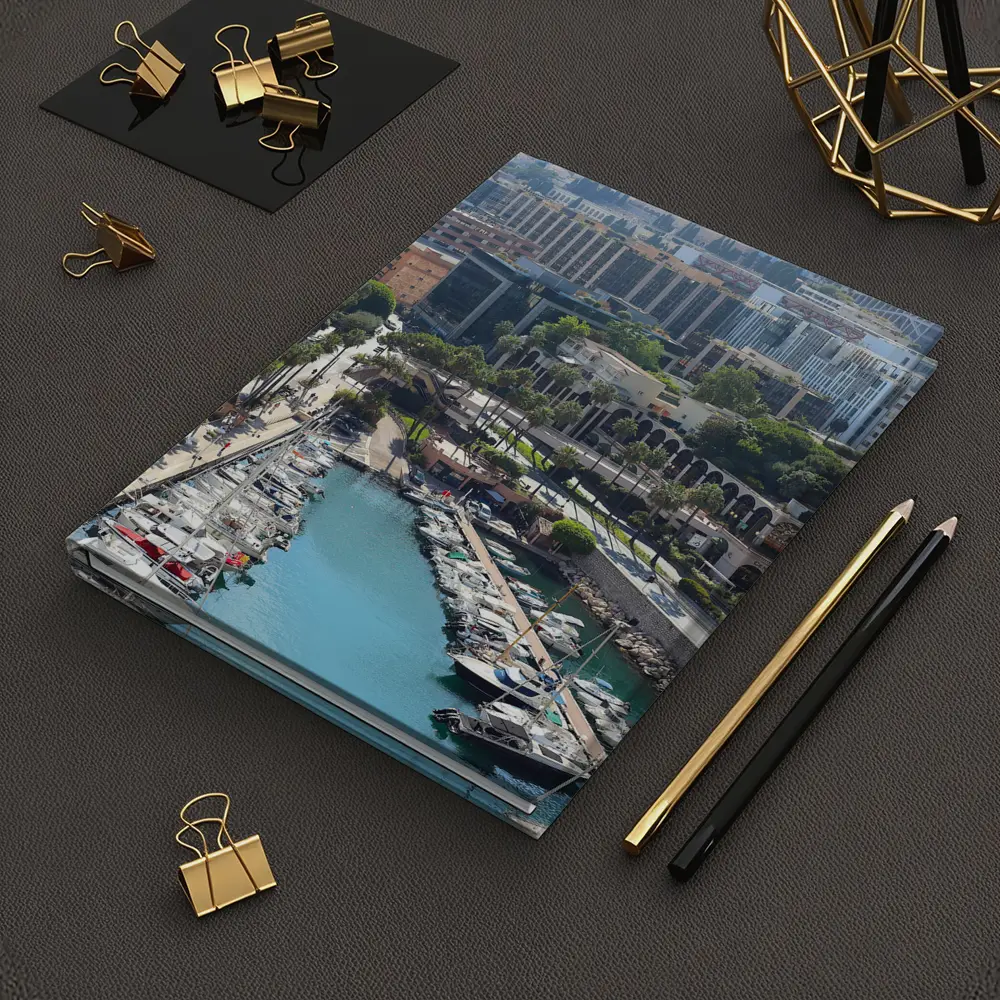 Monaco Harbor Aerial View With Yachts – Notebooks