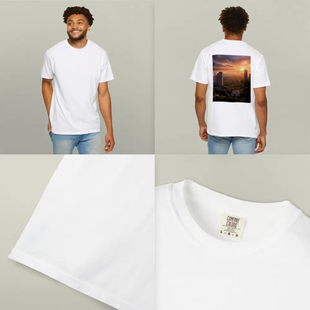 Mumbai Skyline Golden Sunset Aerial City View – T-Shirts