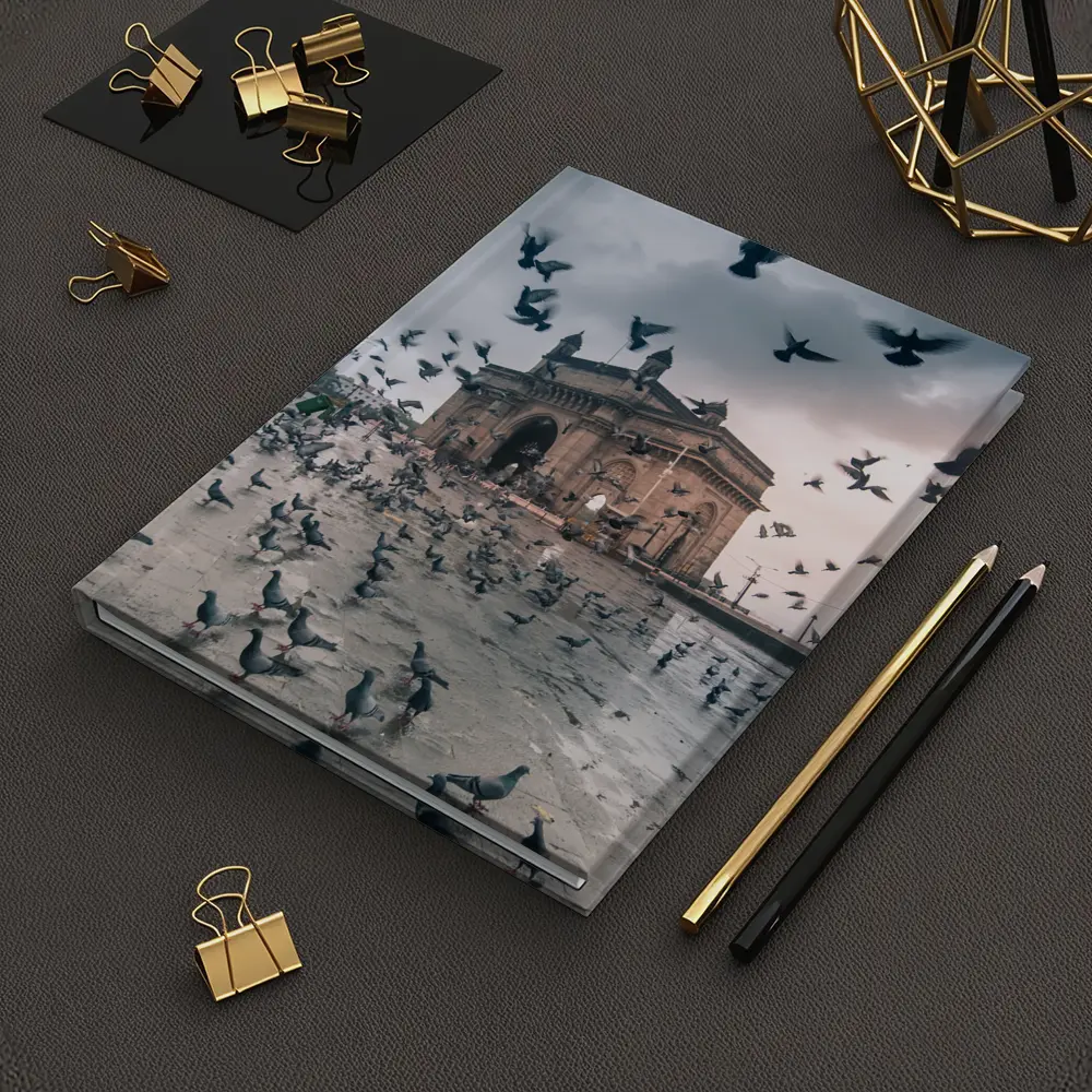 Gateway of India Mumbai Pigeons Storm – Notebooks