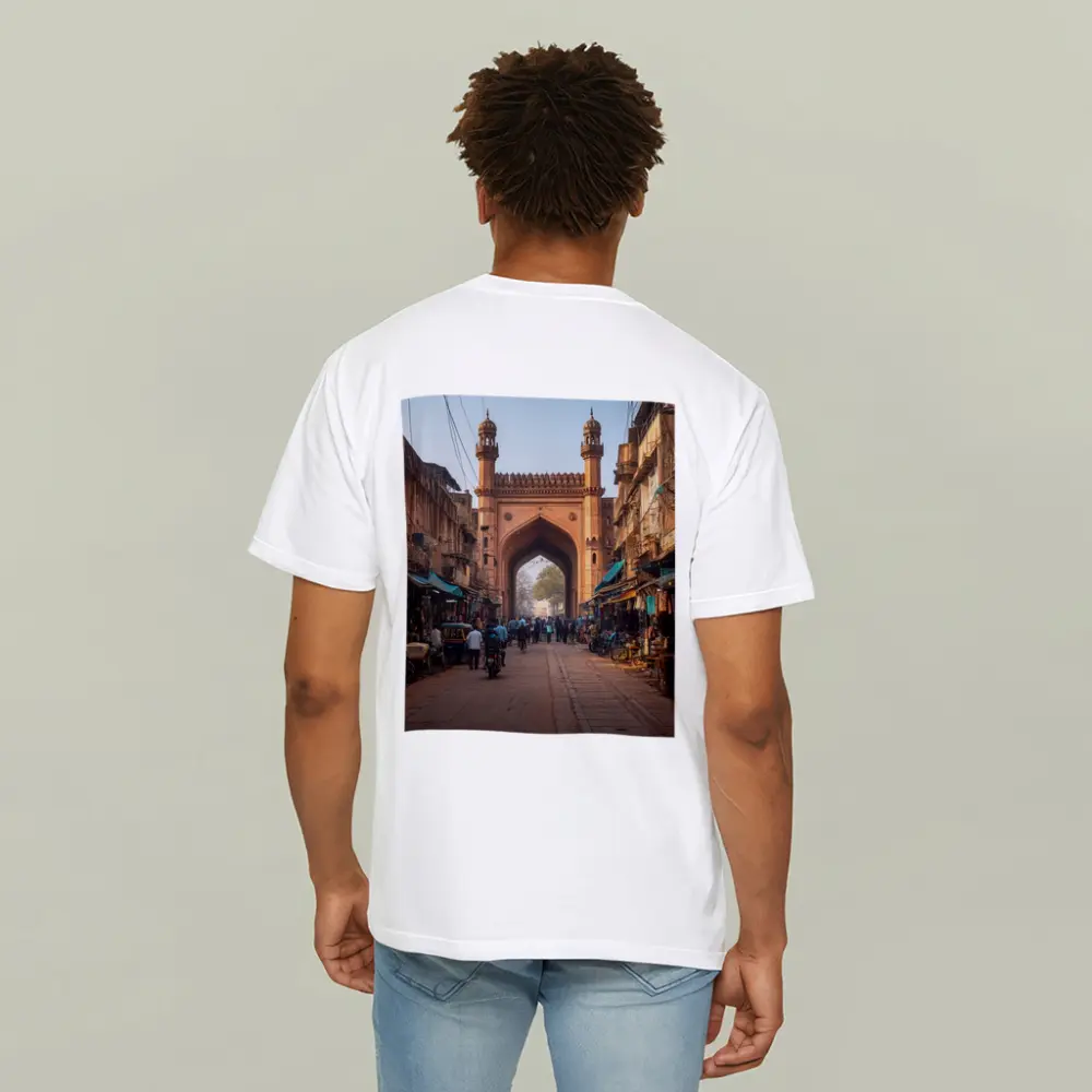 Ancient Mosque Gate Old Indian Bazaar Street – T-Shirts