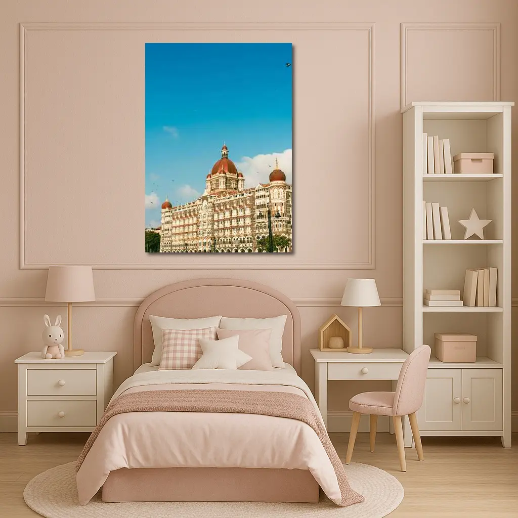 Taj Mahal Palace Hotel Mumbai Blue Sky – Wall Art