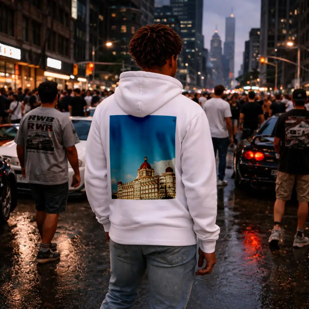 Taj Mahal Palace Hotel Mumbai Blue Sky – Hoodies