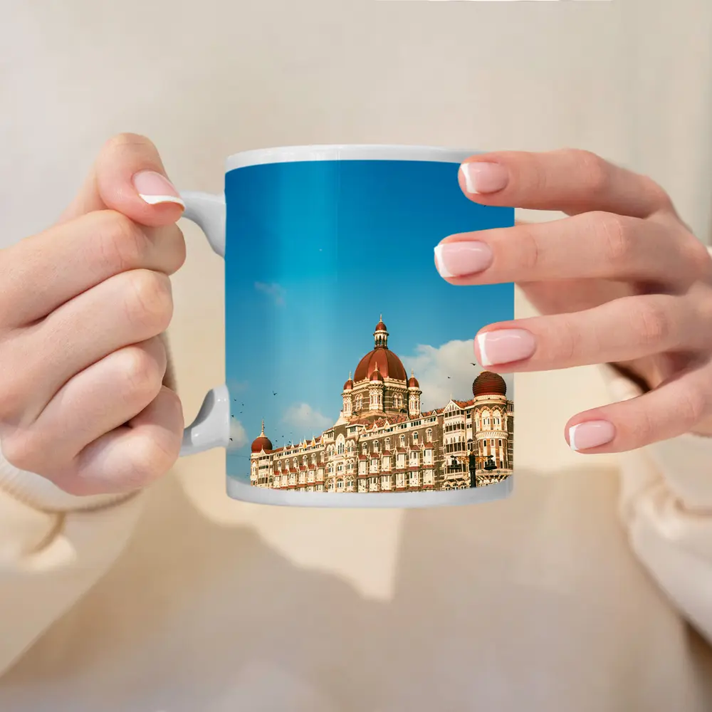 Taj Mahal Palace Hotel Mumbai Blue Sky – Mugs