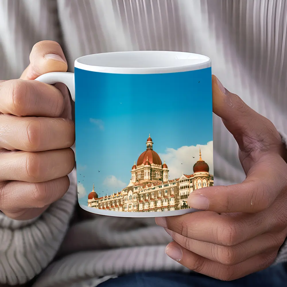 Taj Mahal Palace Hotel Mumbai Blue Sky – Mugs