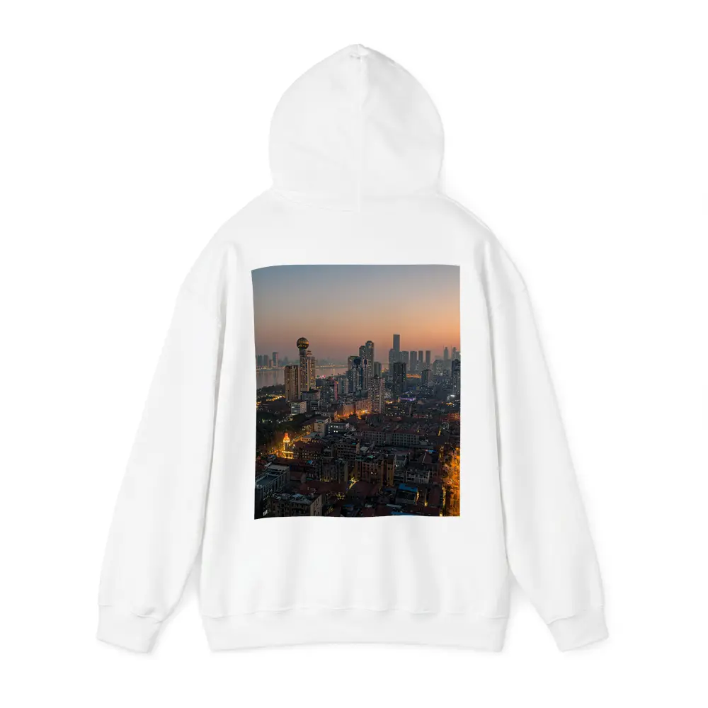 Wuhan China Skyline at Dusk Aerial – Hoodies