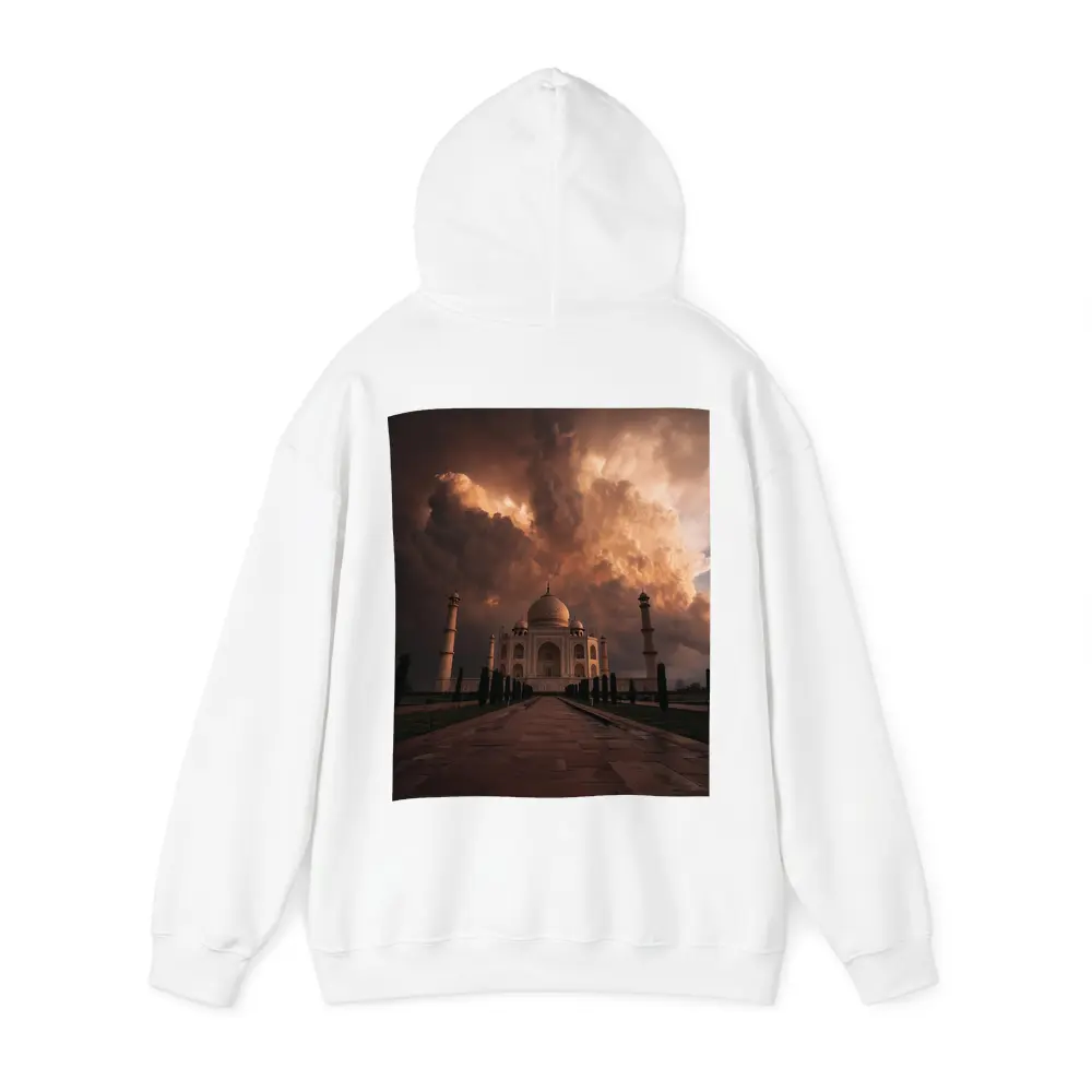 Taj Mahal Under Dramatic Storm Clouds India – Hoodies
