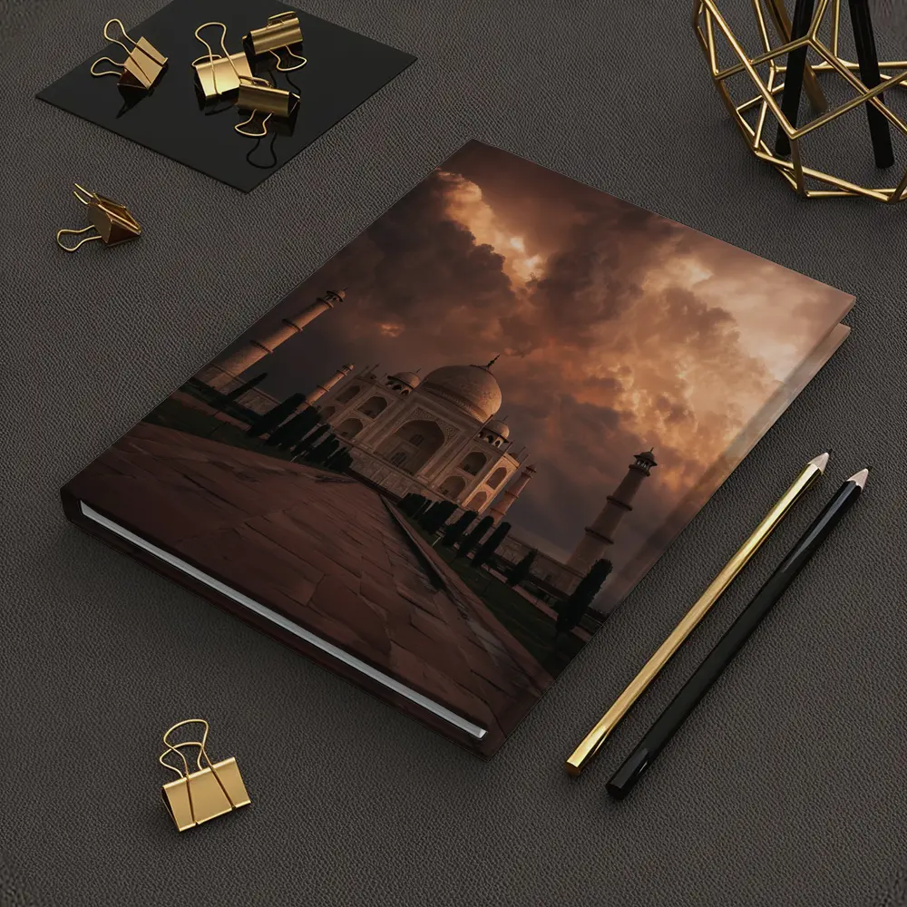 Taj Mahal Under Dramatic Storm Clouds India – Notebooks