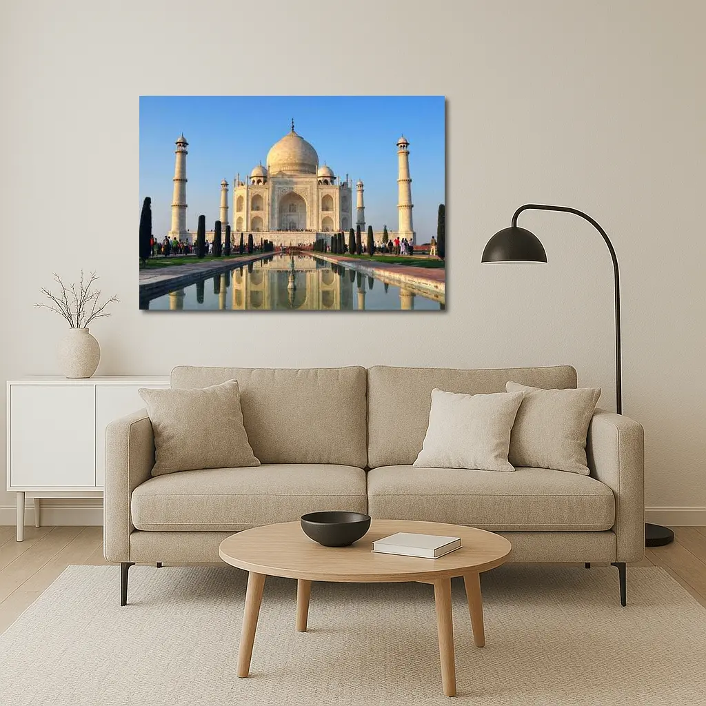 Taj Mahal Reflecting Pool Blue Sky – Wall Art
