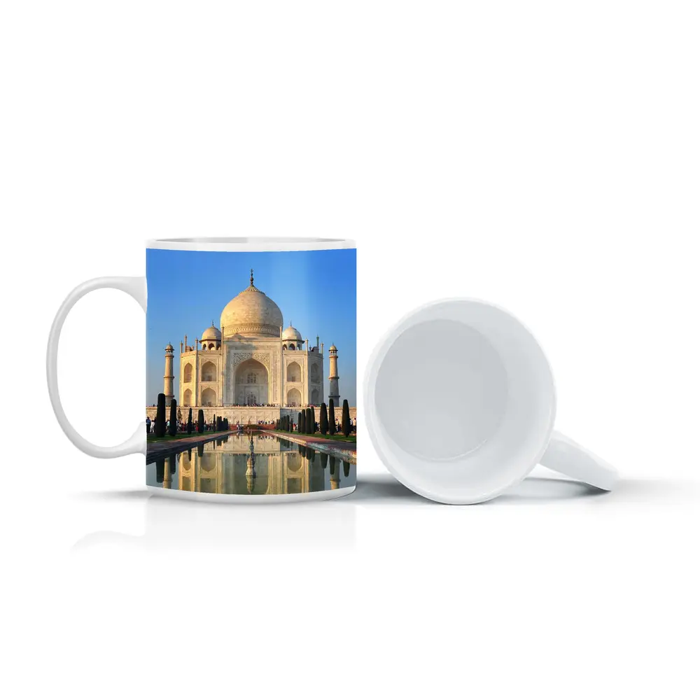 Taj Mahal Reflecting Pool Blue Sky – Mugs