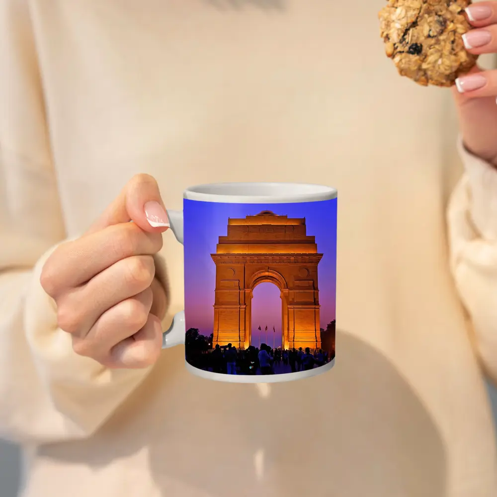 India Gate New Delhi Dusk Sky – Mugs