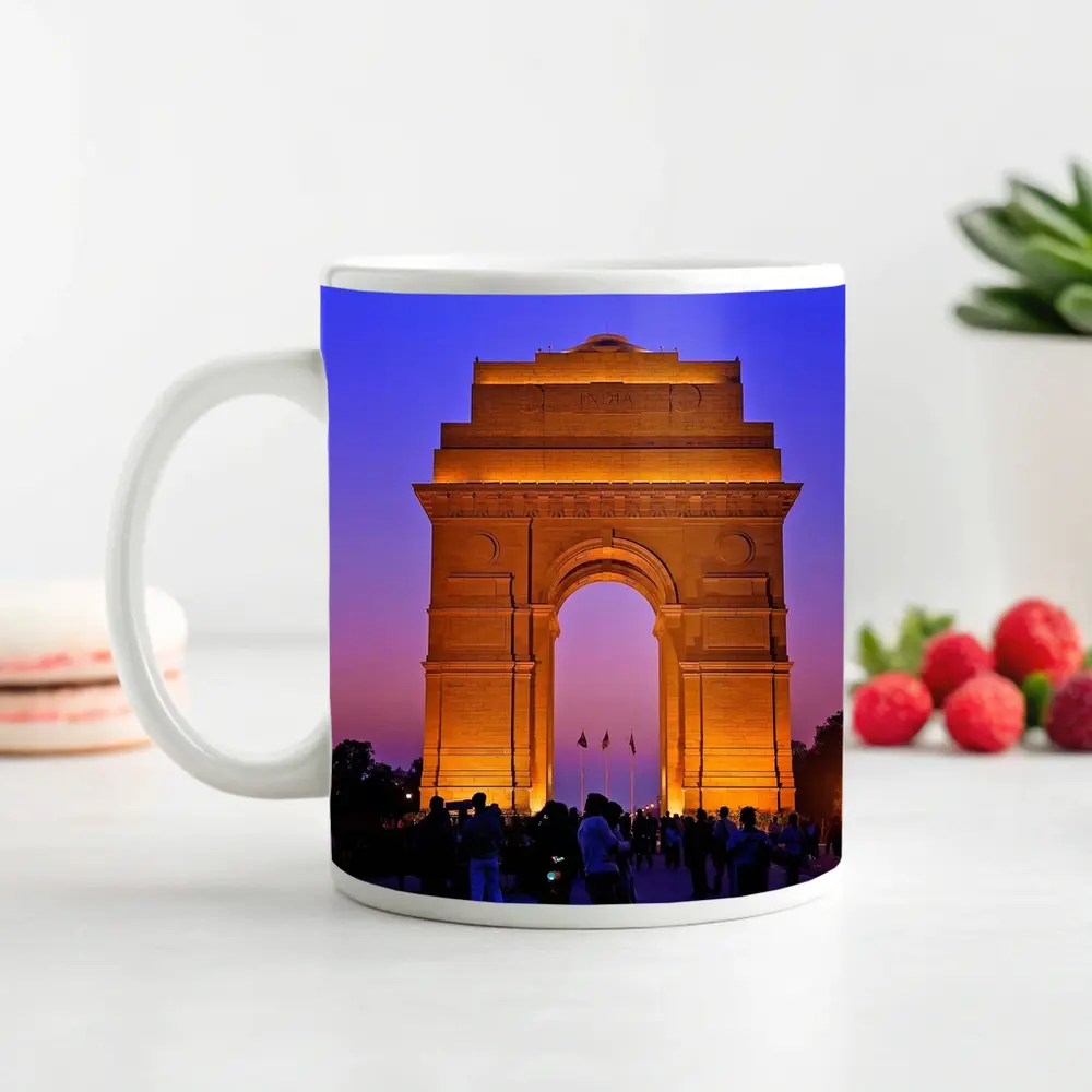 India Gate New Delhi Dusk Sky – Mugs
