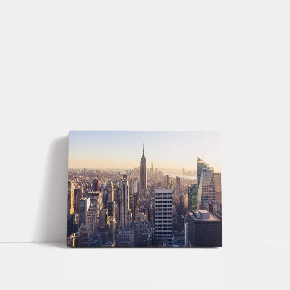 New York City Skyline Empire State Sunset – Wall Art