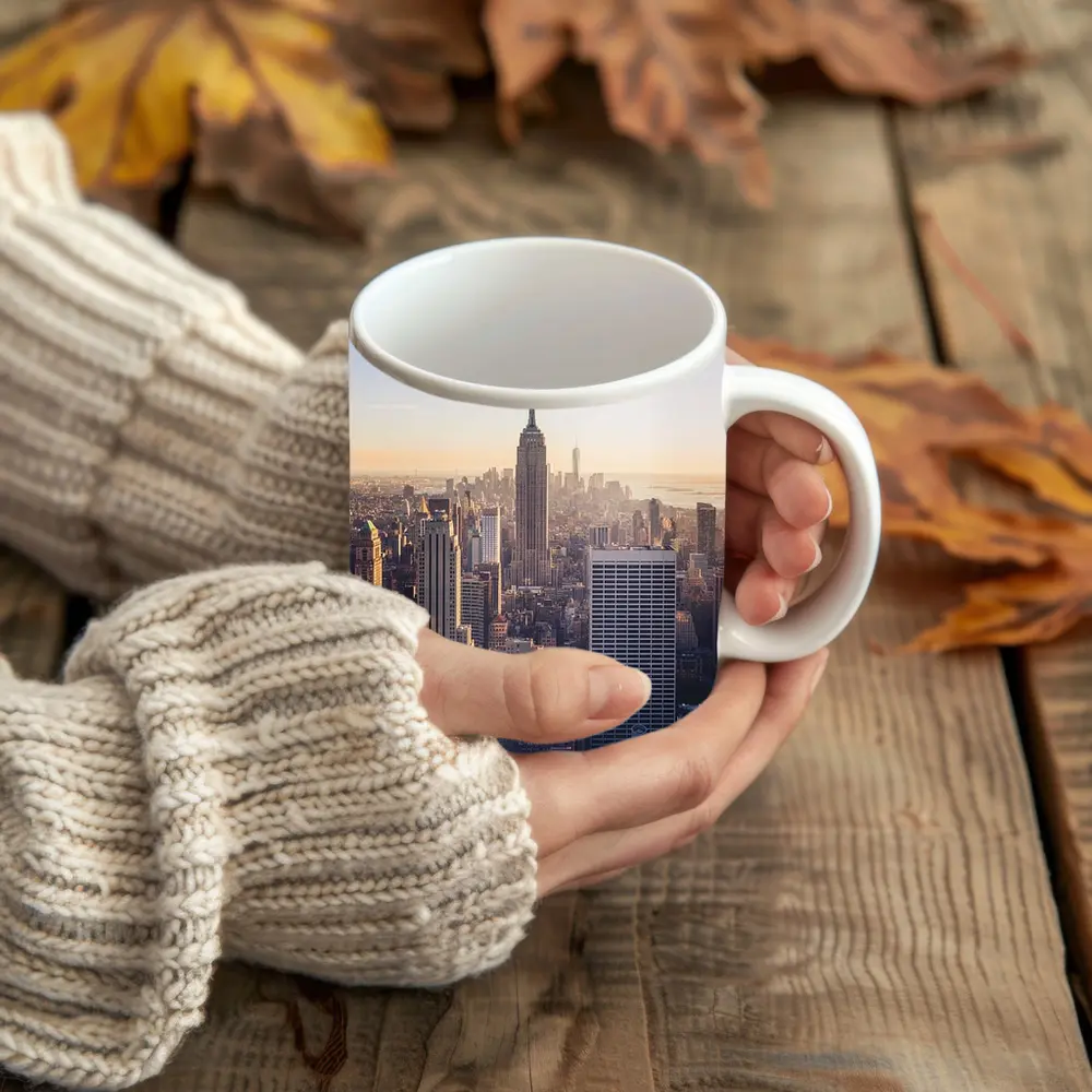New York City Skyline Empire State Sunset – Mugs