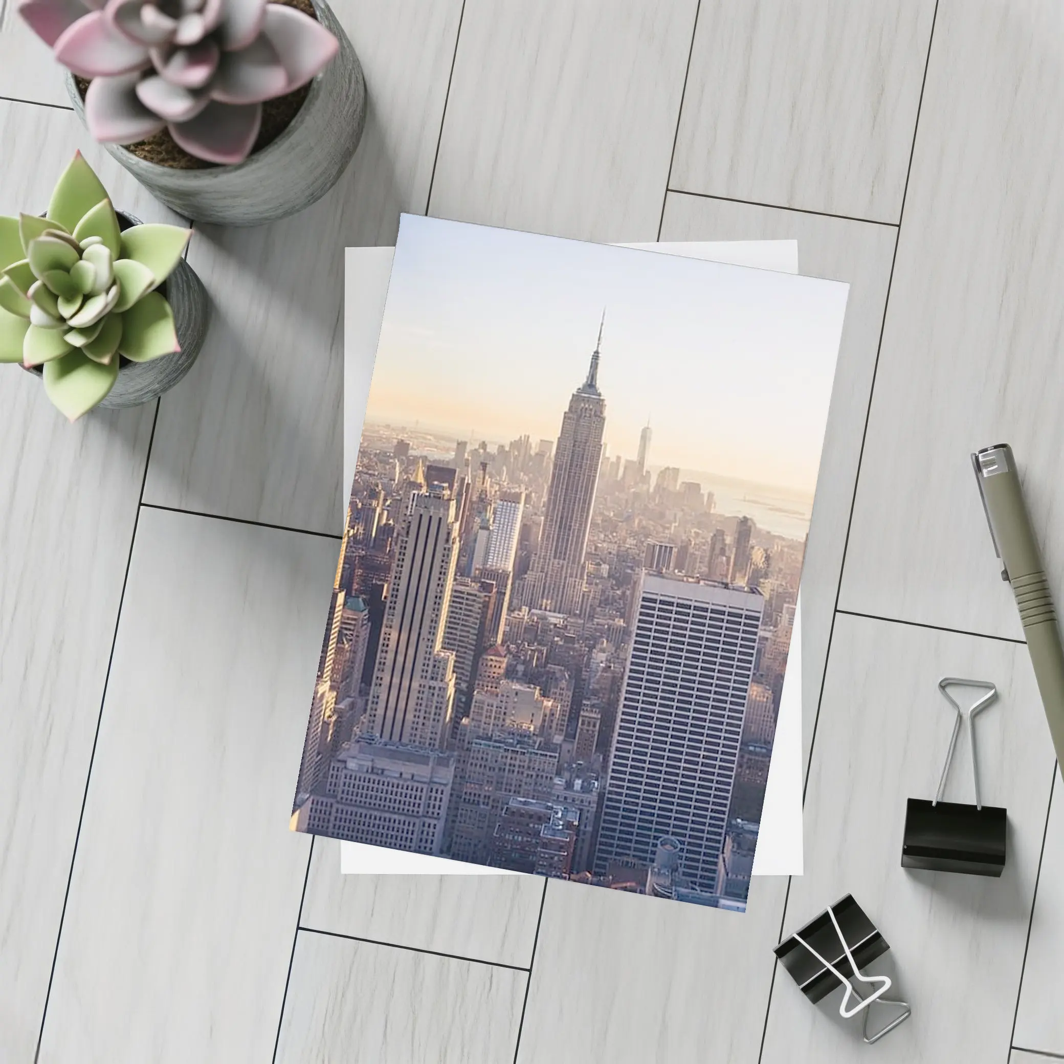 New York City Skyline Empire State Sunset – Postcards
