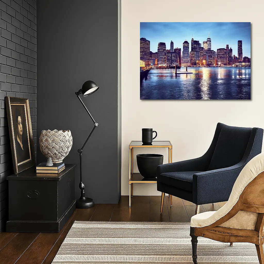 Manhattan Skyline Across East River Dusk – Wall Art