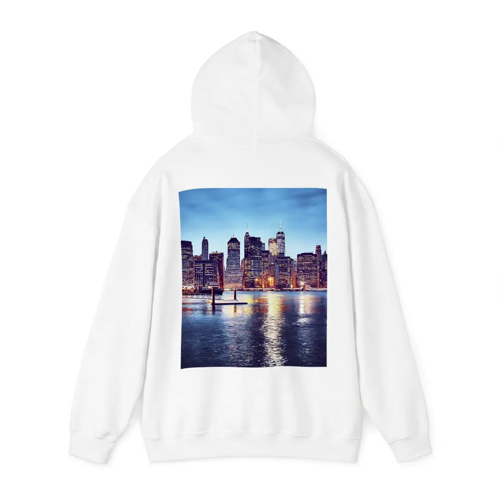 Manhattan Skyline Across East River Dusk – Hoodies