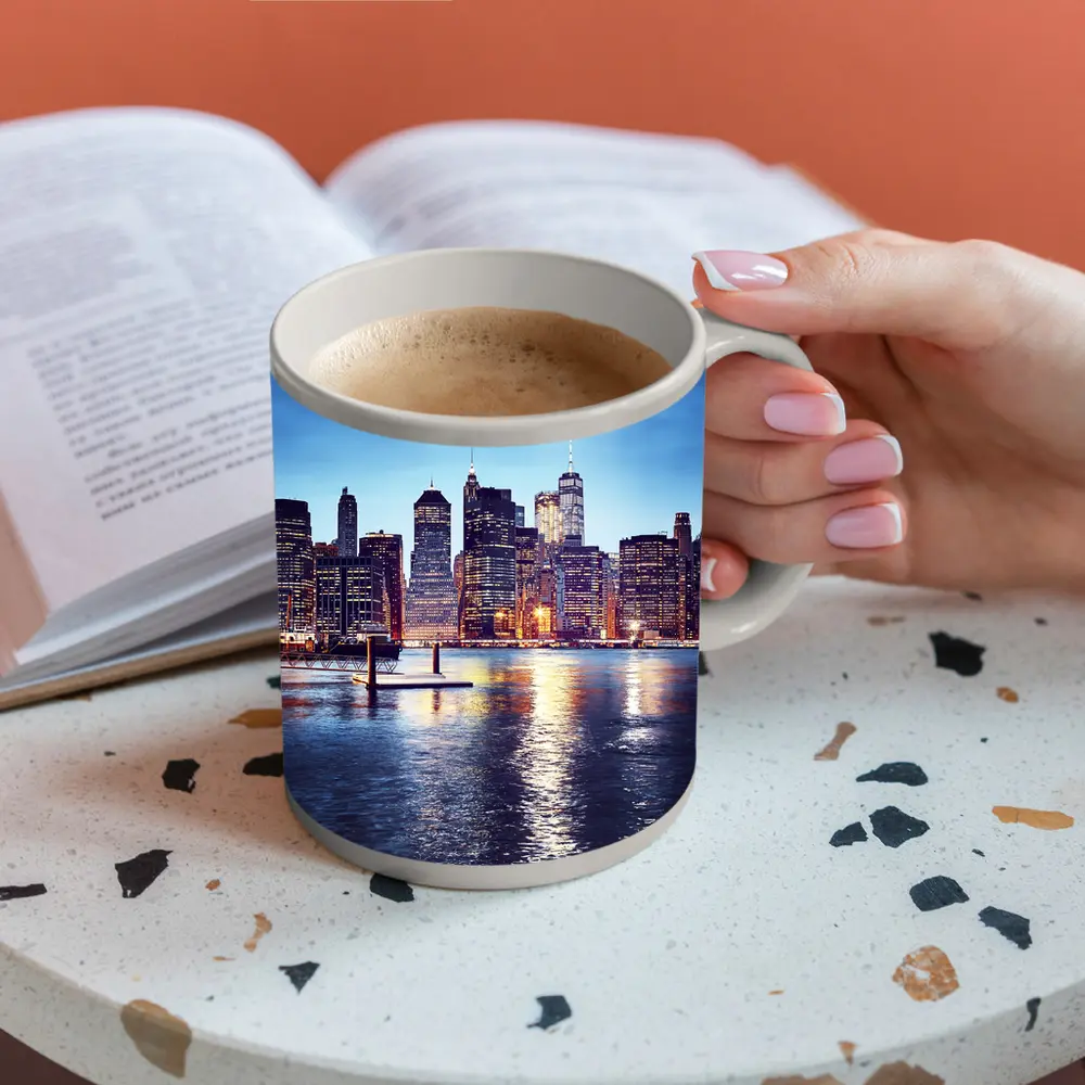 Manhattan Skyline Across East River Dusk – Mugs
