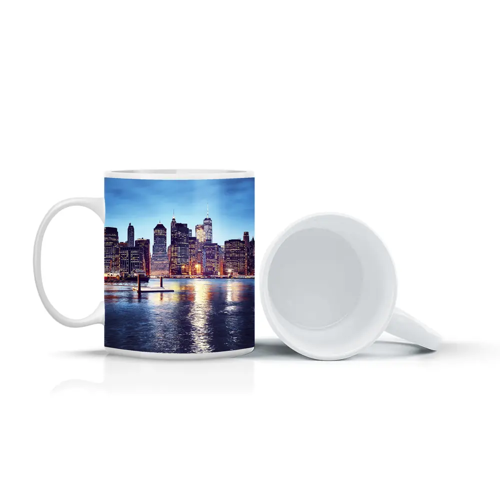 Manhattan Skyline Across East River Dusk – Mugs