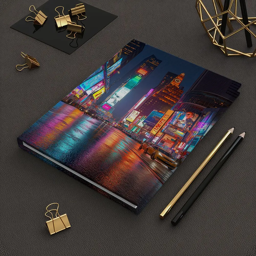 Times Square New York City Rainy Night – Notebooks