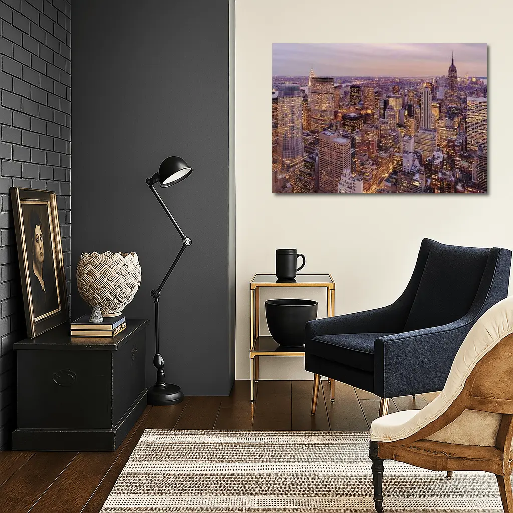 New York City Skyline At Dusk – Wall Art