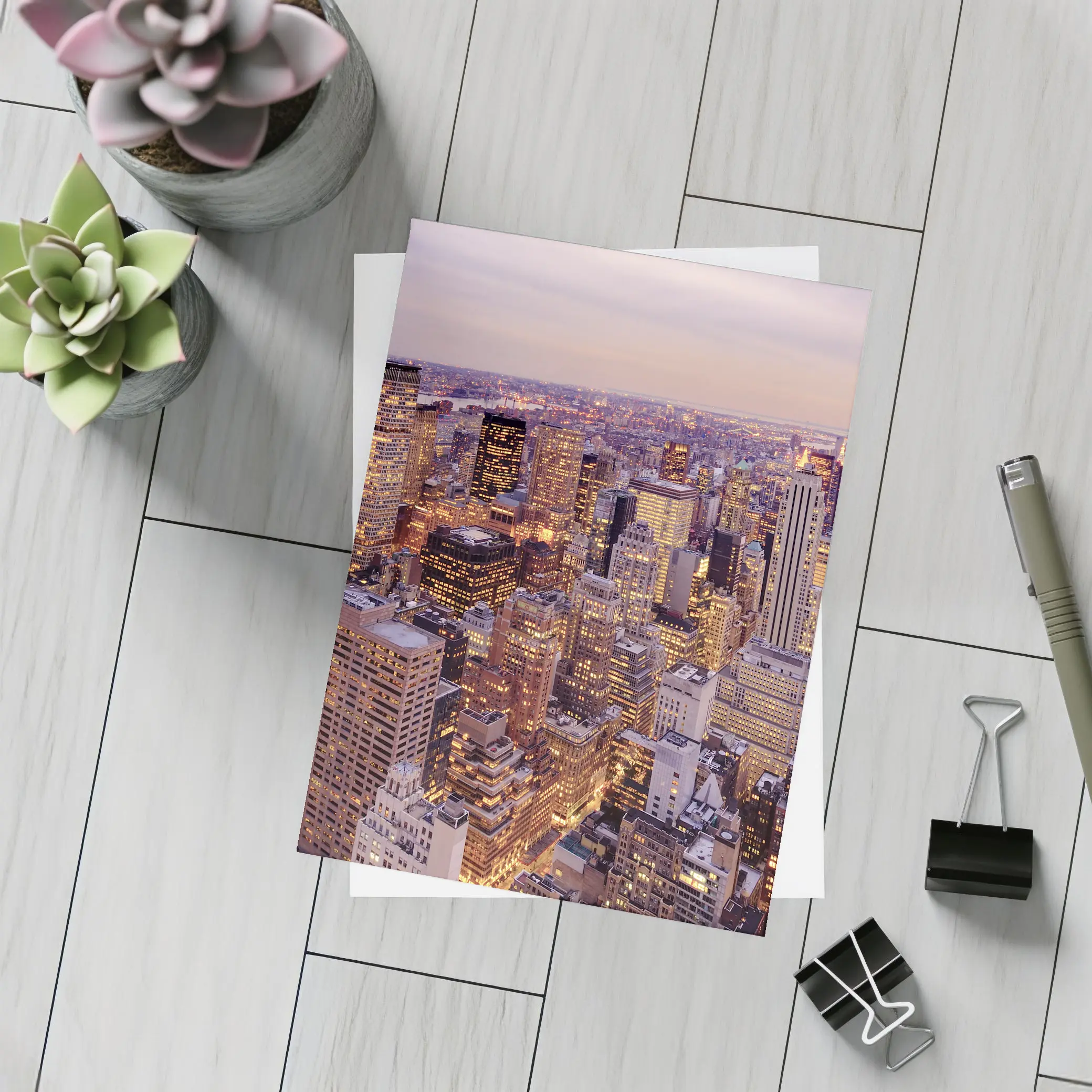 New York City Skyline At Dusk – Postcards