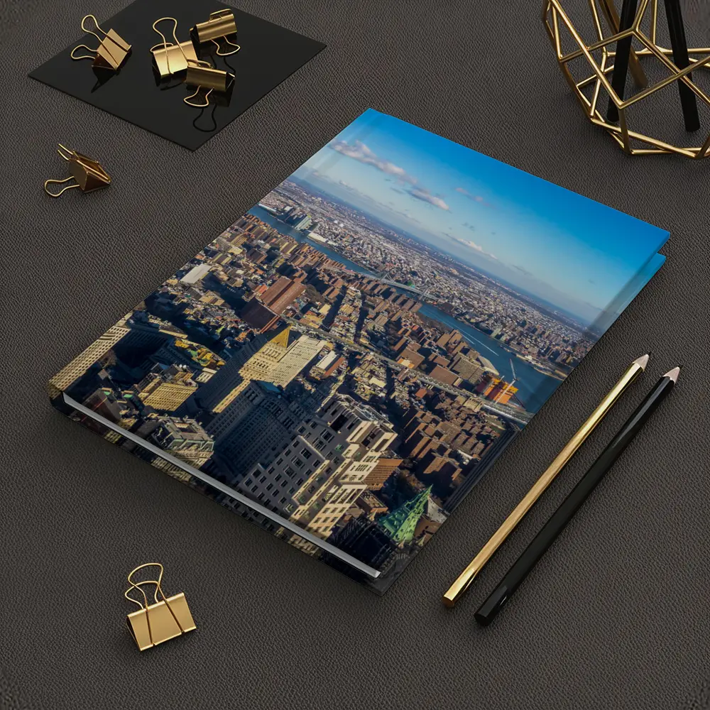 New York City Aerial Skyline Brooklyn Bridge View – Notebooks