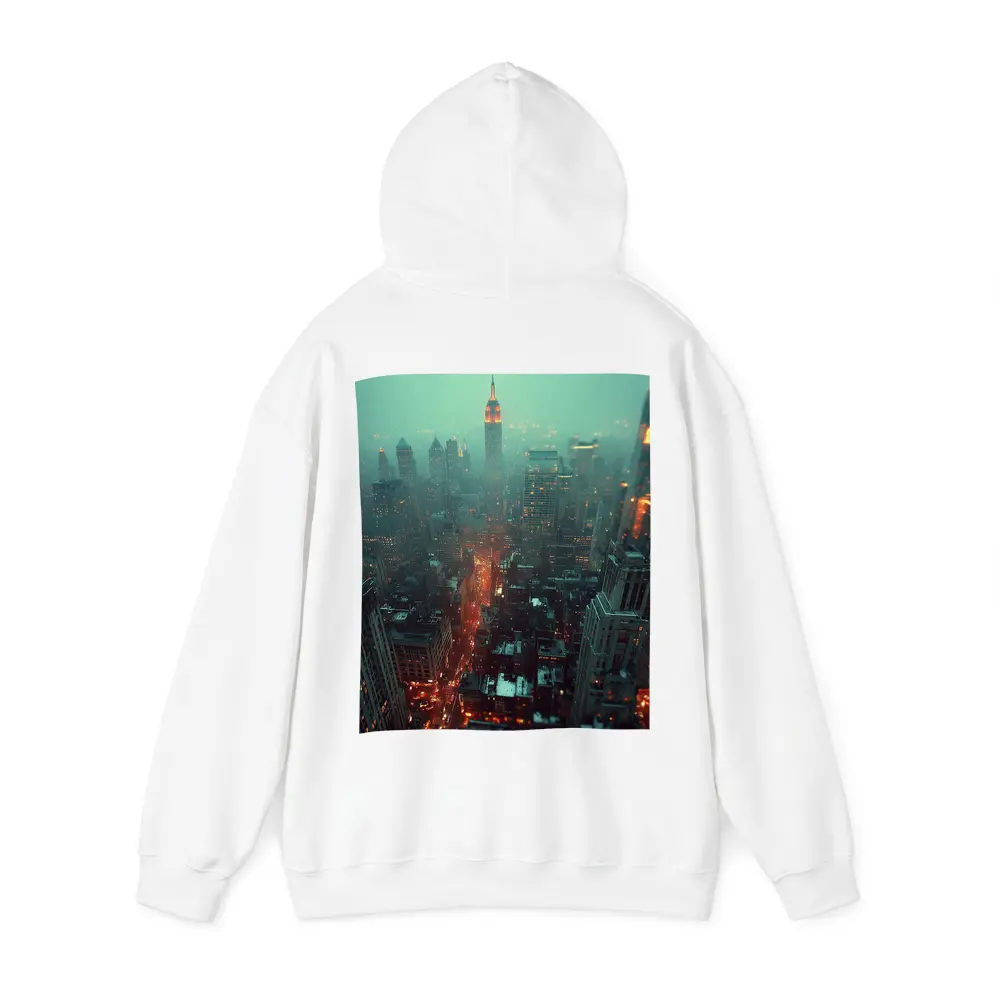 Empire State Building Foggy Night City – Hoodies