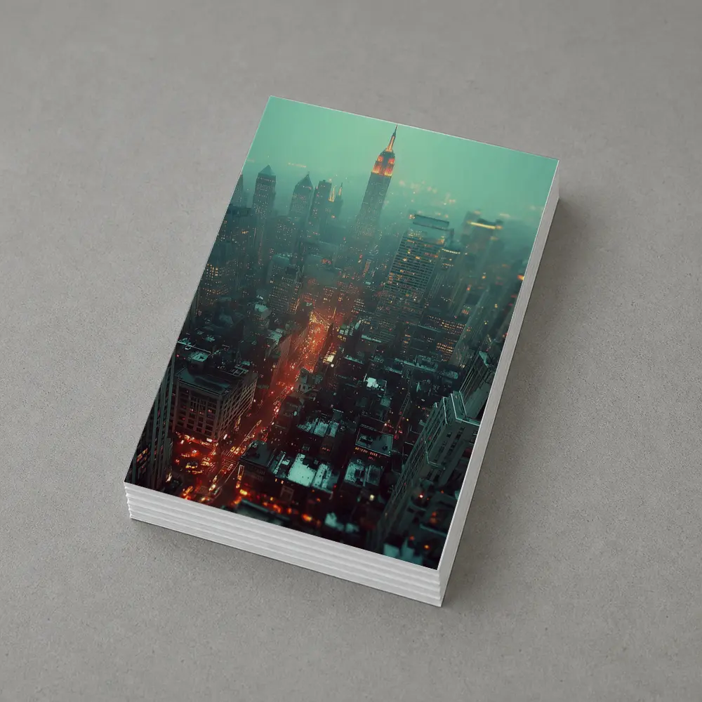 Empire State Building Foggy Night City – Postcards