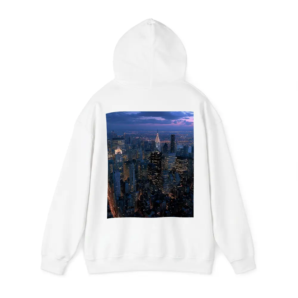 New York City Skyline At Dusk Aerial – Hoodies