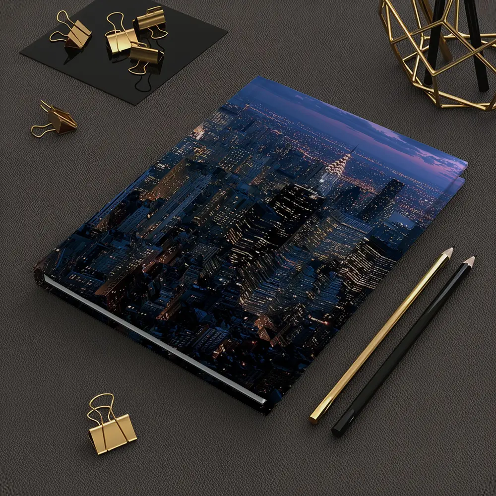 New York City Skyline At Dusk Aerial – Notebooks