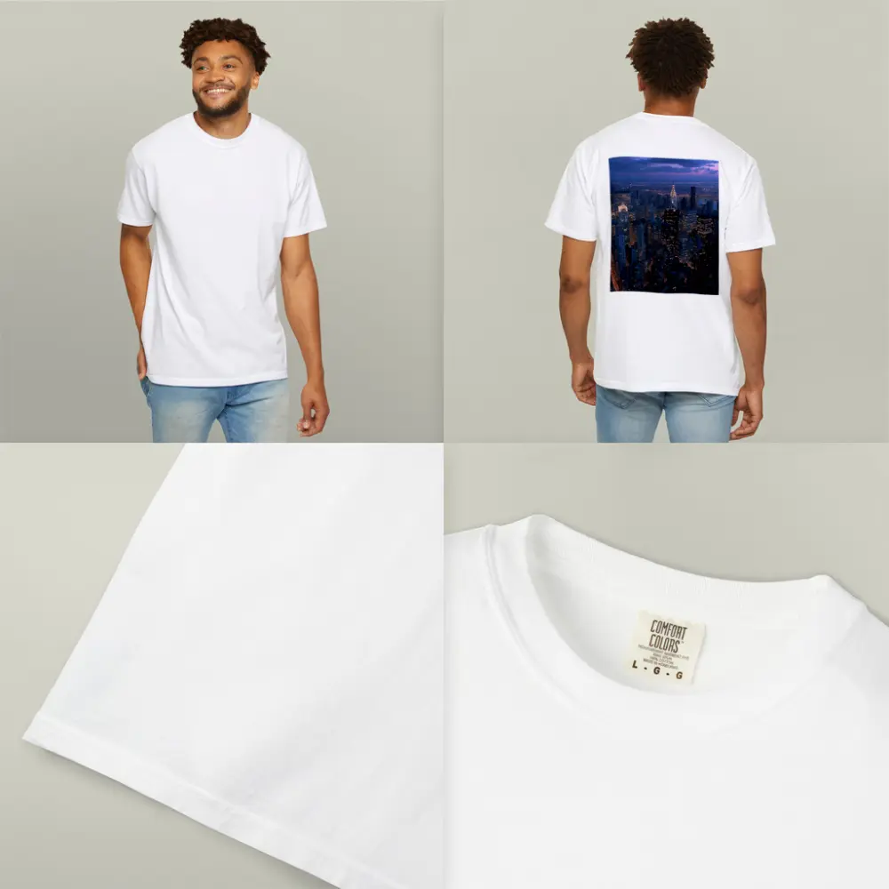 New York City Skyline At Dusk Aerial – T-Shirts