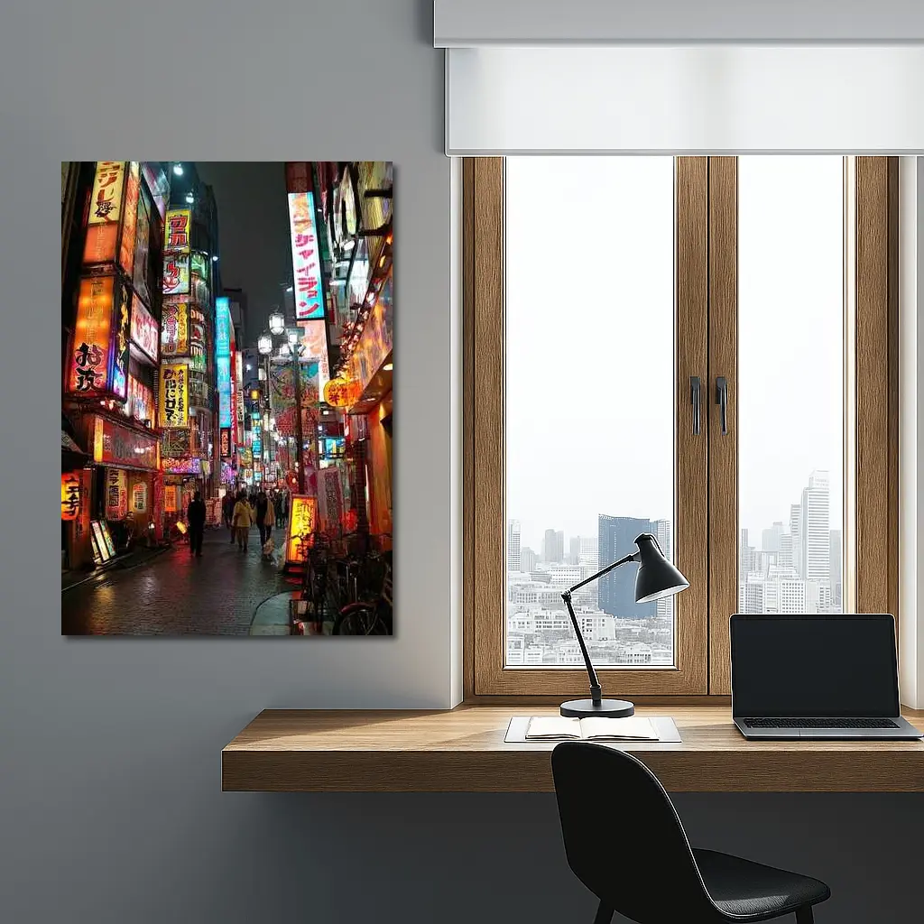 Tokyo Neon Night Street Japan City – Wall Art
