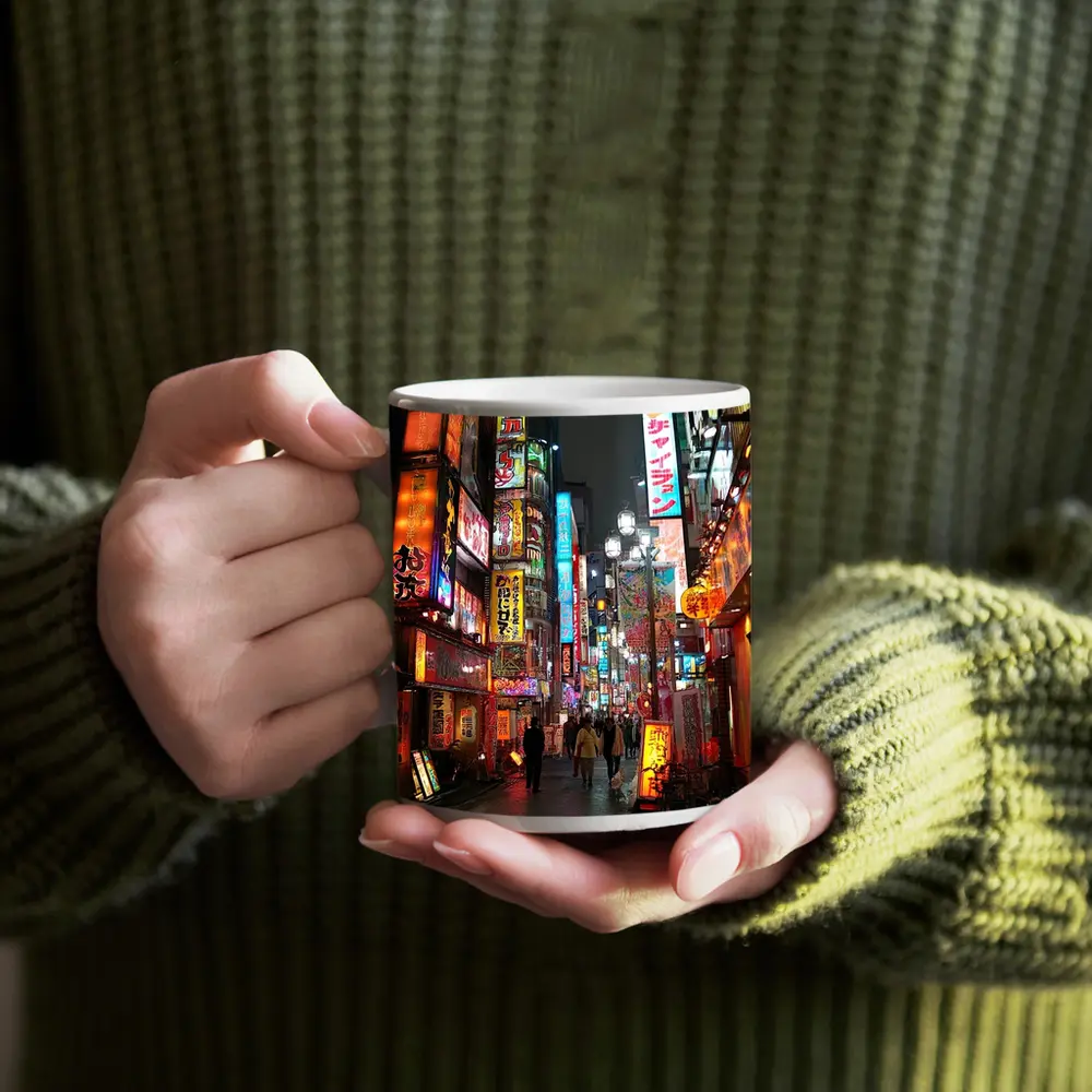 Tokyo Neon Night Street Japan City – Mugs
