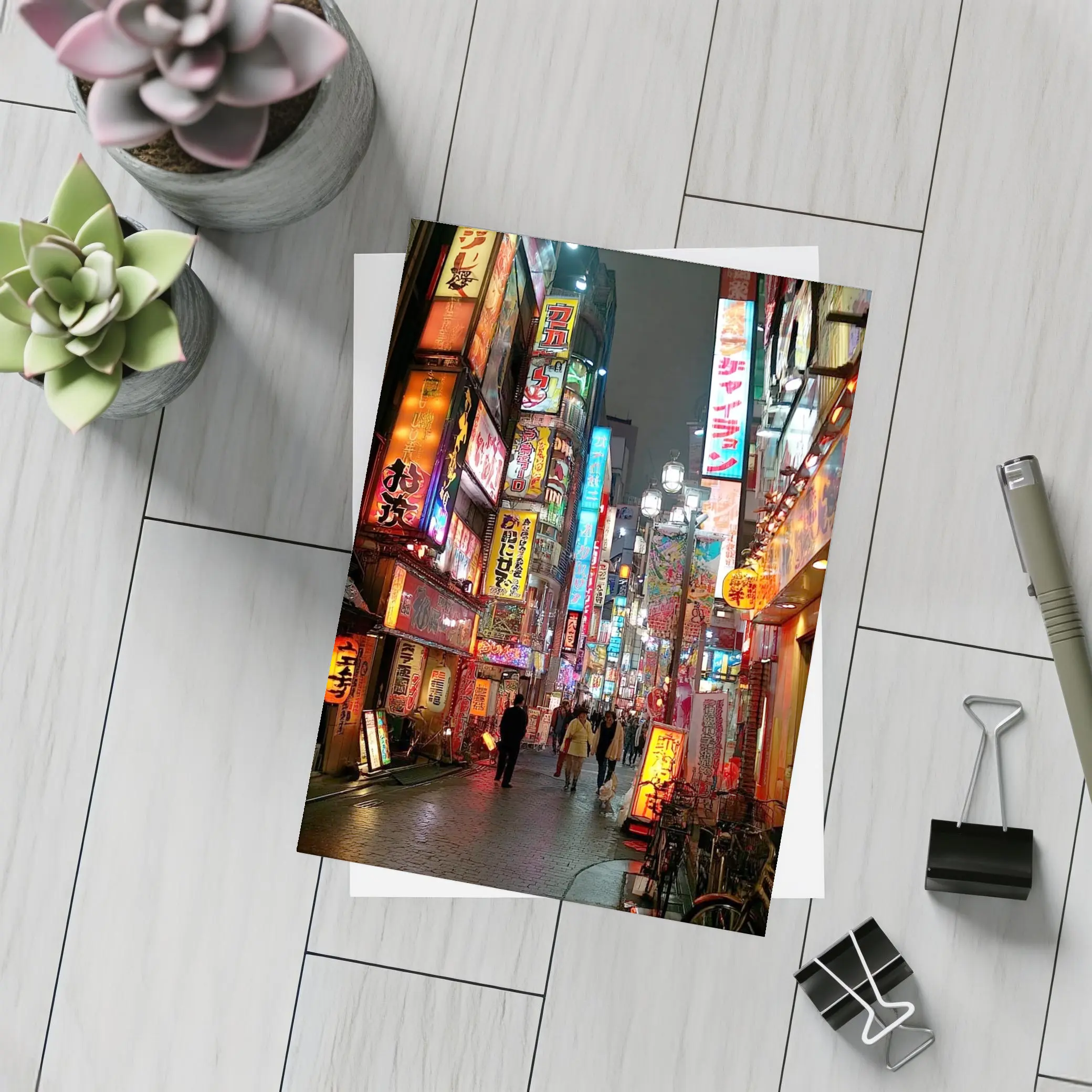 Tokyo Neon Night Street Japan City – Postcards
