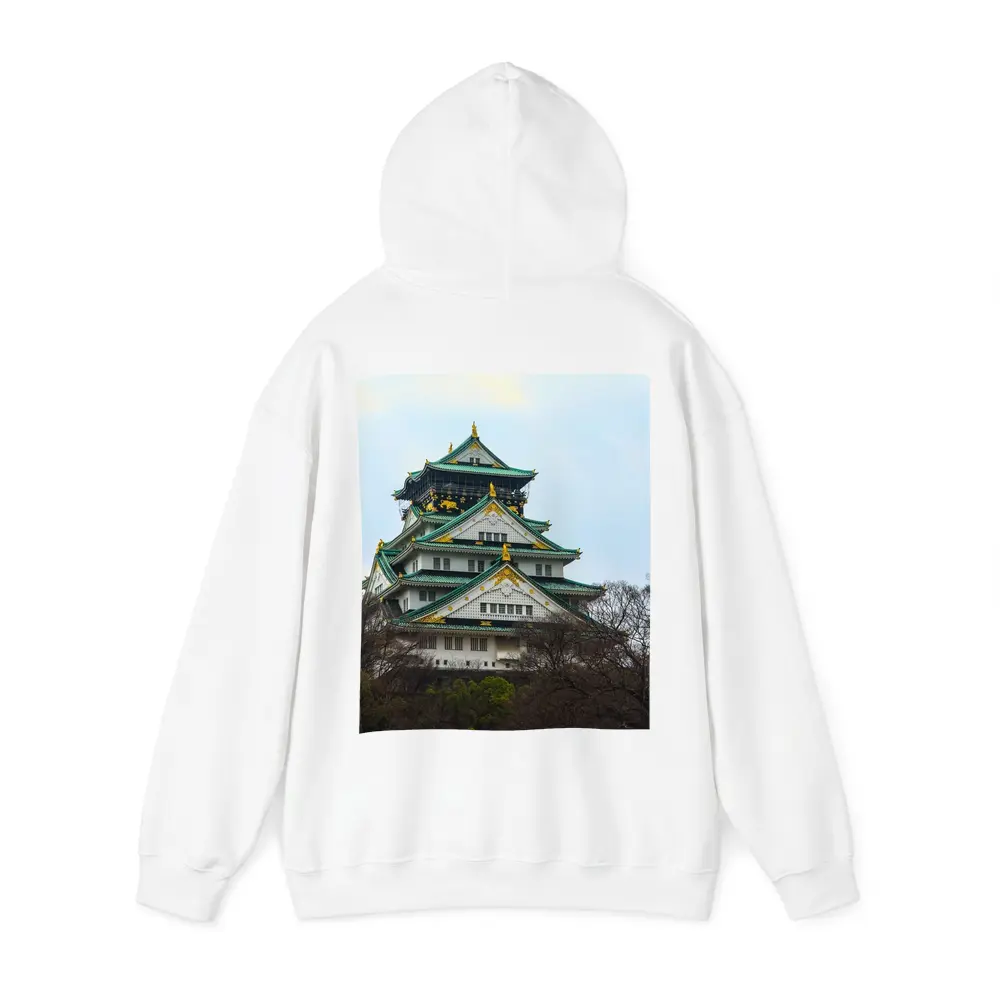 Osaka Castle Green Roofs Overcast Sky – Hoodies