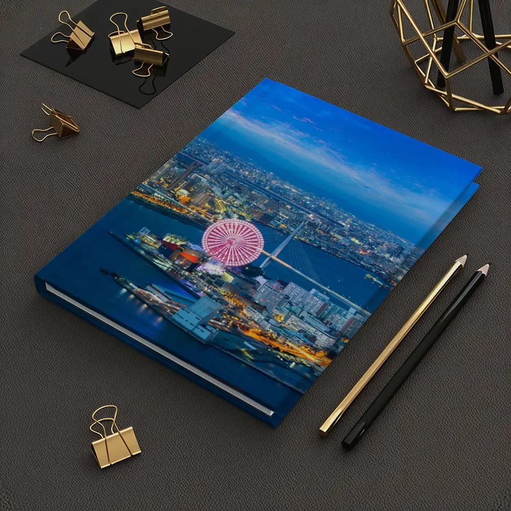 Osaka Bay Ferris Wheel Night City View – Notebooks