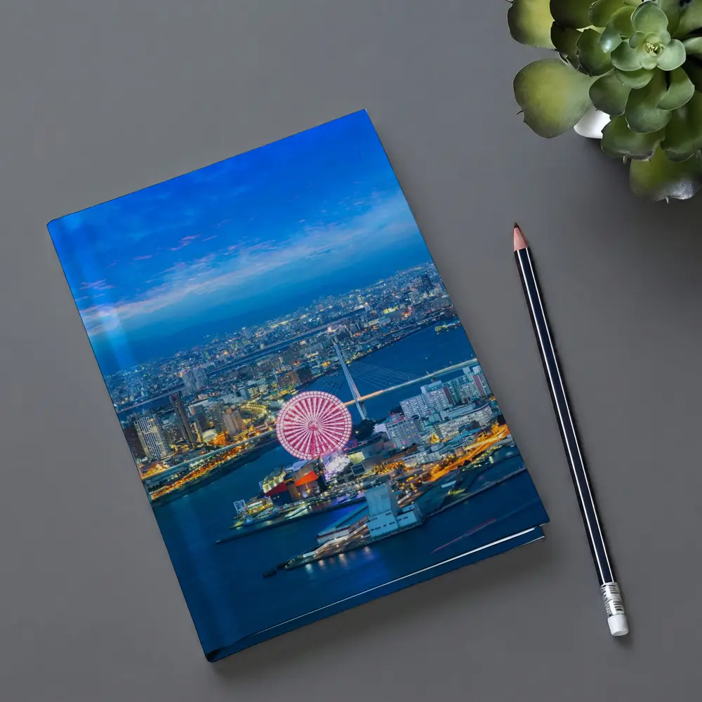 Osaka Bay Ferris Wheel Night City View – Notebooks