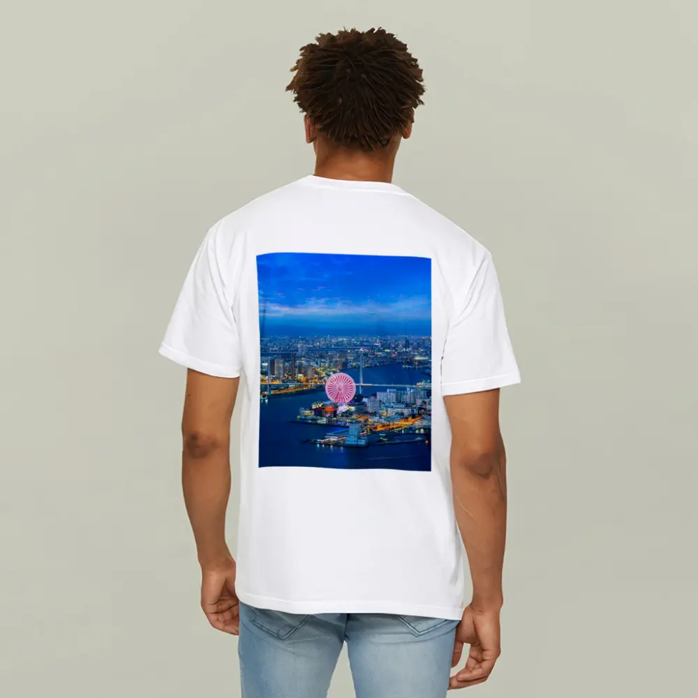 Osaka Bay Ferris Wheel Night City View – T-Shirts