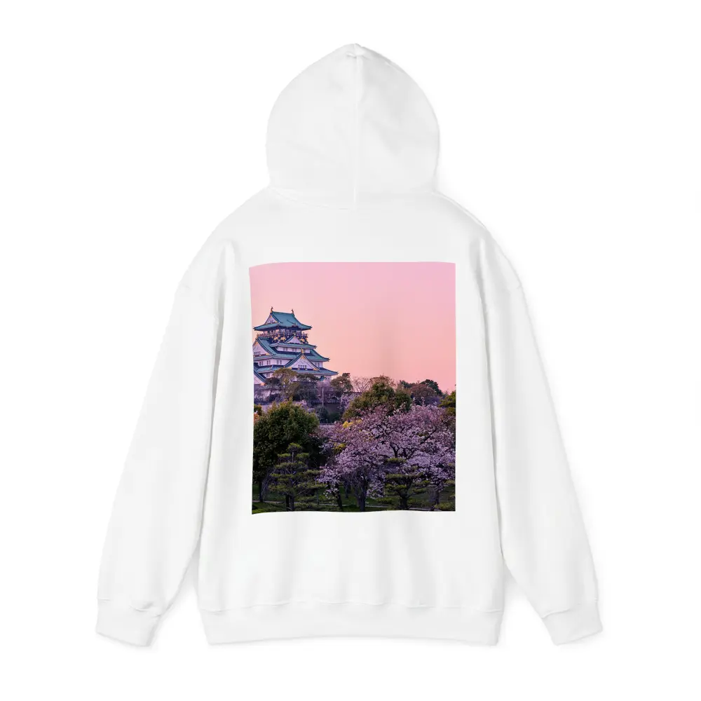 Osaka Castle Cherry Blossoms Pink Sunset – Hoodies